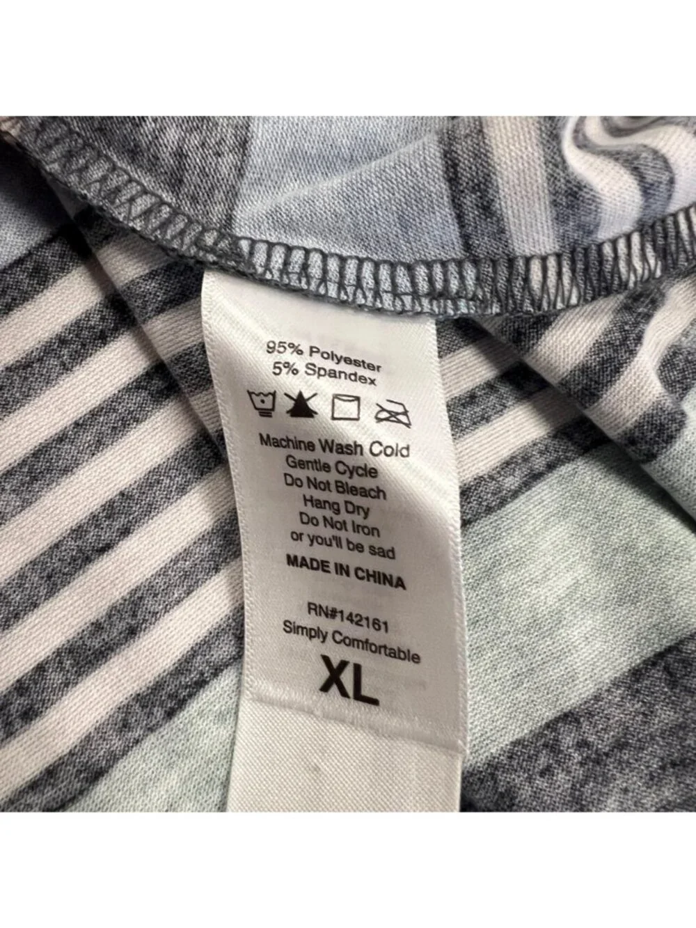 LuLaRoe Womens Striped Kristina Tank Top Gray/Multi Size XL New